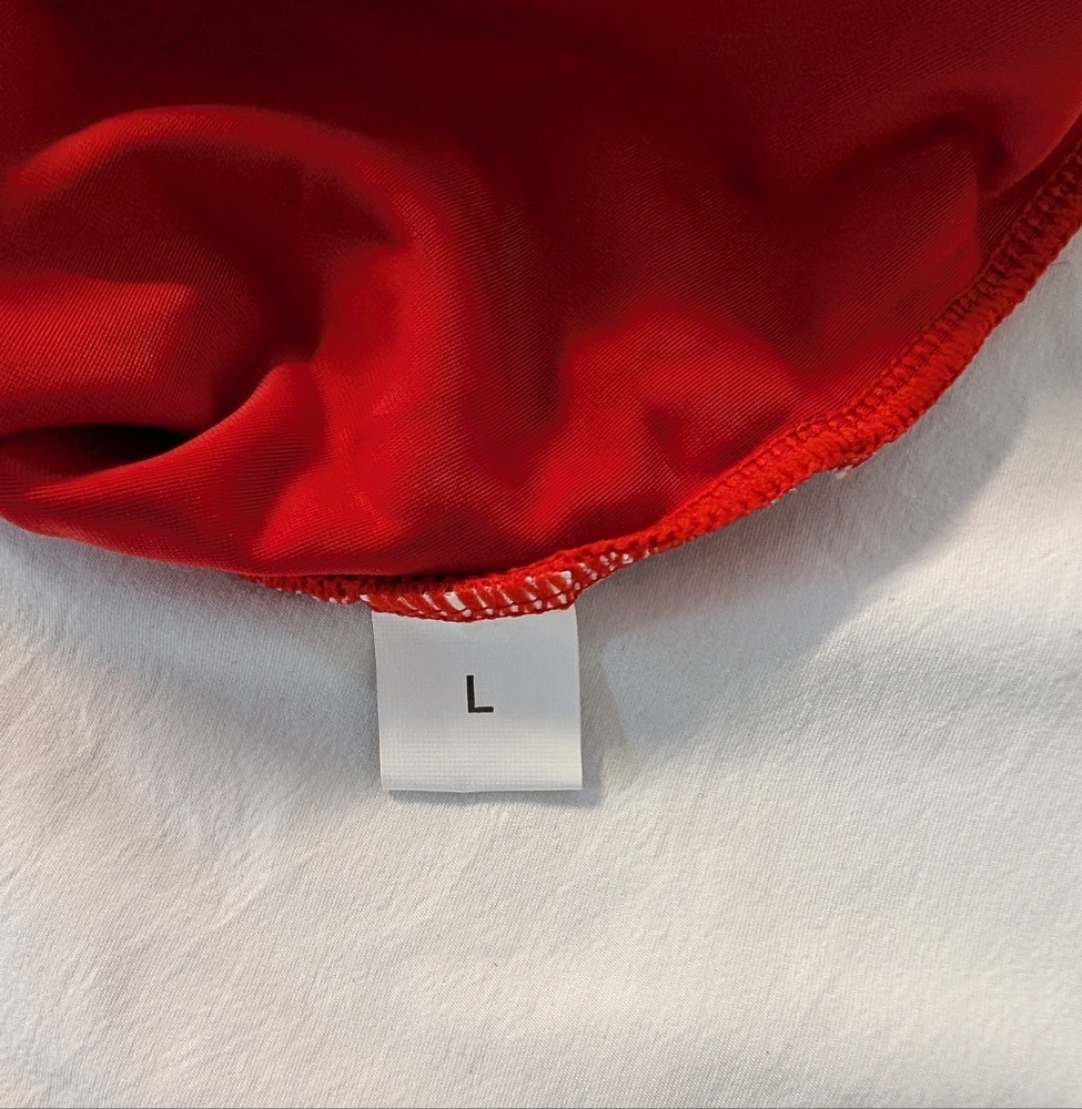 Runtly Red Size Large One Shoulder Swimming Suit - Picture 8 of 10